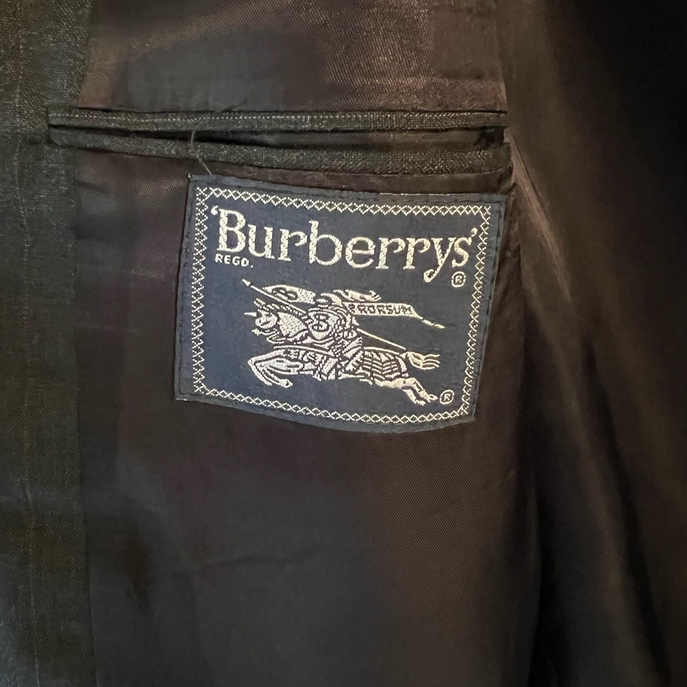 vintage burberry mens custom suit blazer jacket - Picture 3 of 10